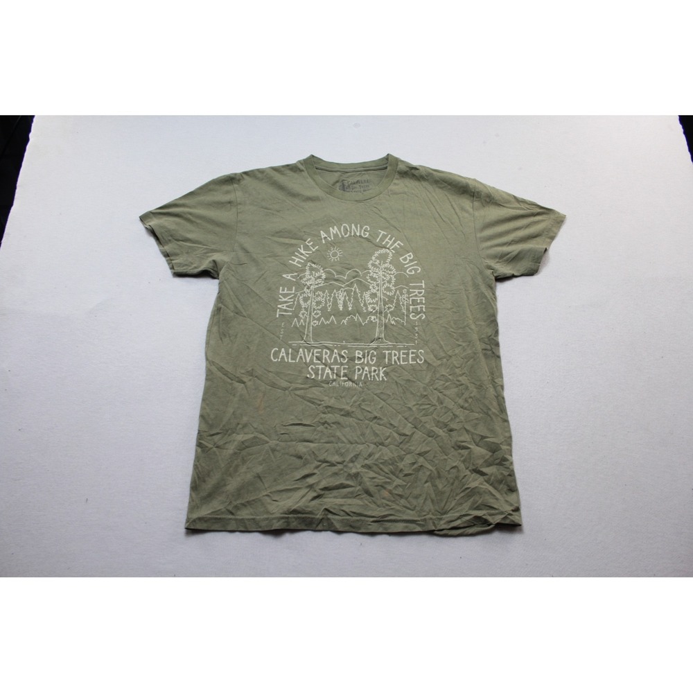 Calaveras Big Trees State Park T-Shirt Mens Medium Green Excellent Graphic Tee
